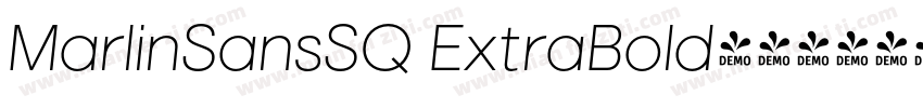MarlinSansSQ ExtraBold字体转换